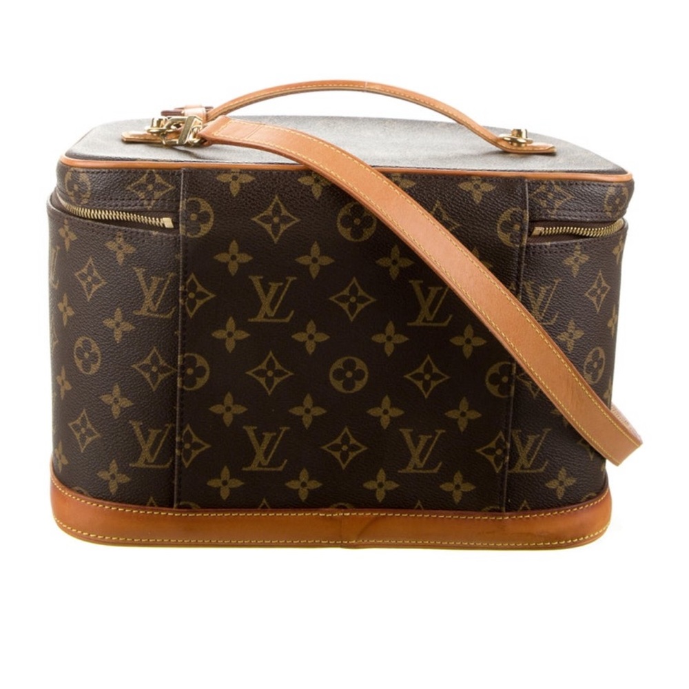 Vintage Louis Vuitton Monogram Nice Vanity cosmetic case with shoulder strap. - Picture 3 of 5